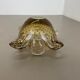 Glass bowl element shell ashtray murano bubble, italy 1970s