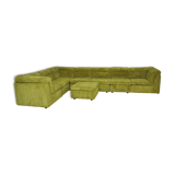 Mid-century corduroy modular sofa, 1970s