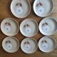 Set of 8 St Amand stoneware plates with Marguerite decor