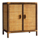 Vintage rattan & woven cane cabinet