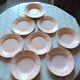 Set of eight pink plates in digoin sarreguemines