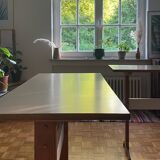 Vintage wood and formica desk/table 1950, set of 2