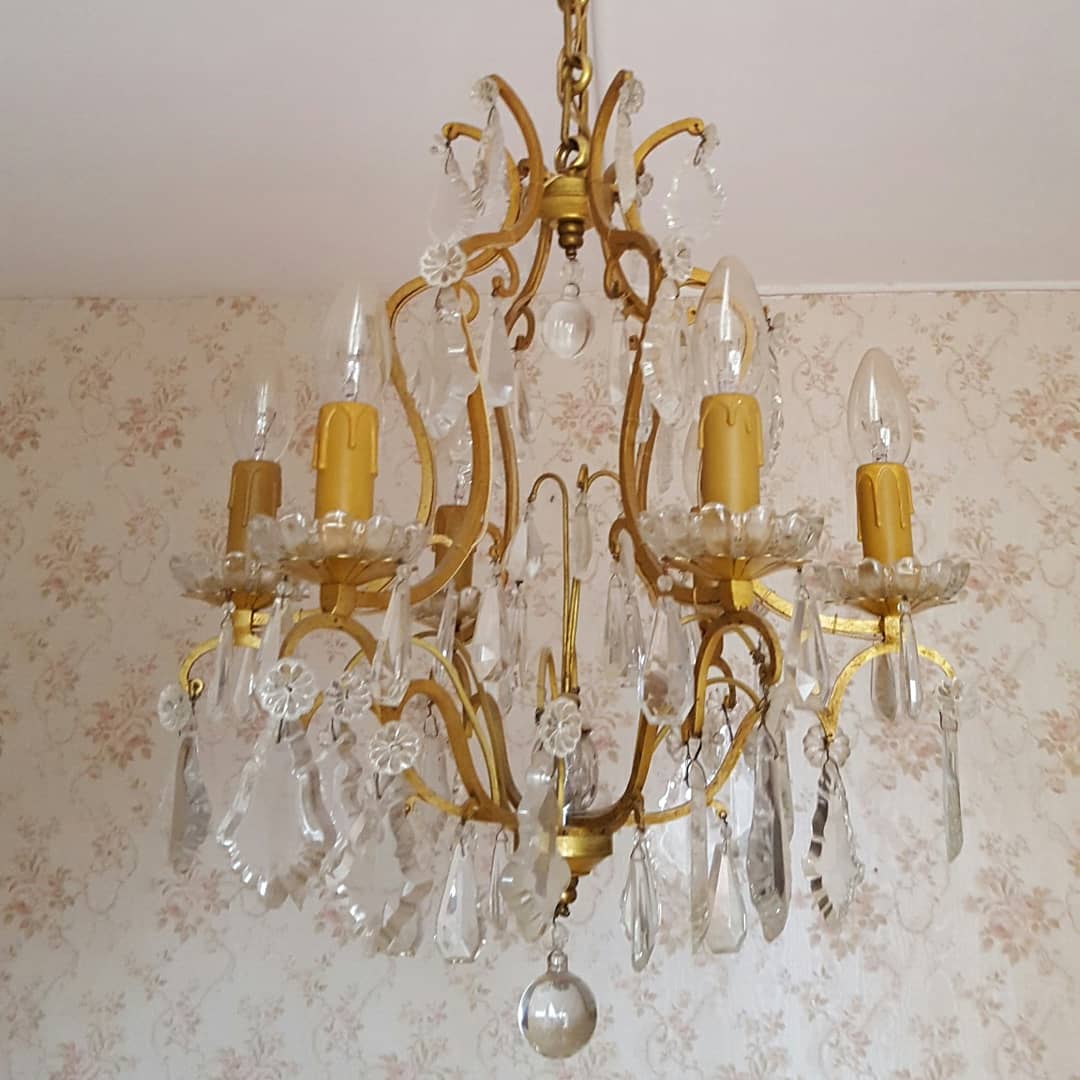 Bronze grapefruit chandelier