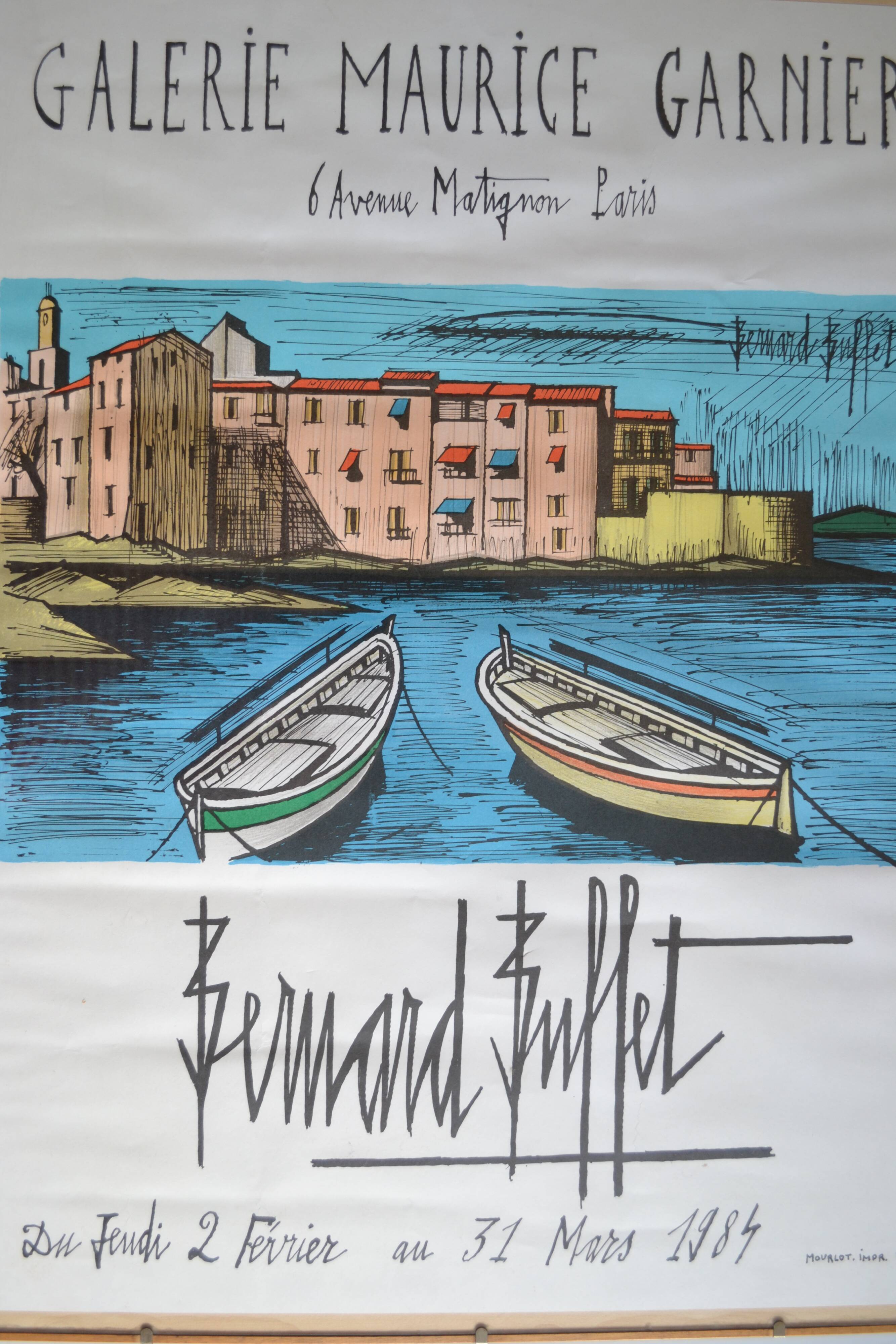 Bernard Buffet Saint Tropez Lithograph Poster Mourlot Paris 1984