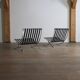 Pair of Barcelona chairs by Ludwig Mies van der Rohe for Knoll, 1960s.