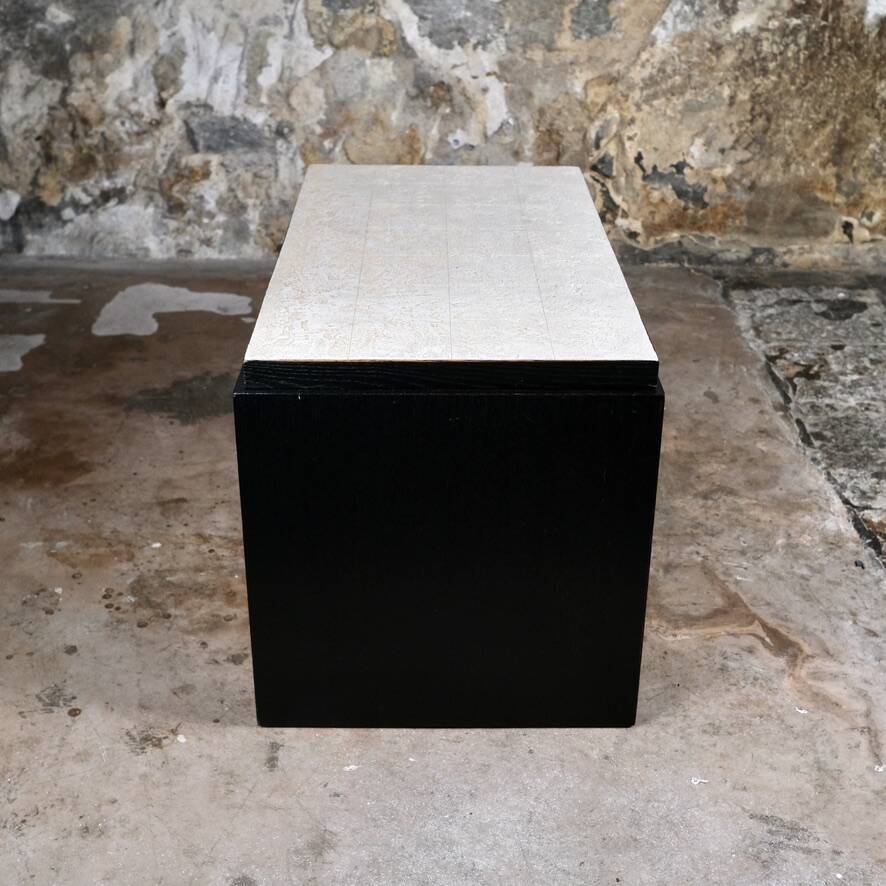Art Deco style coffee table with cigar humidor, France, 1960s