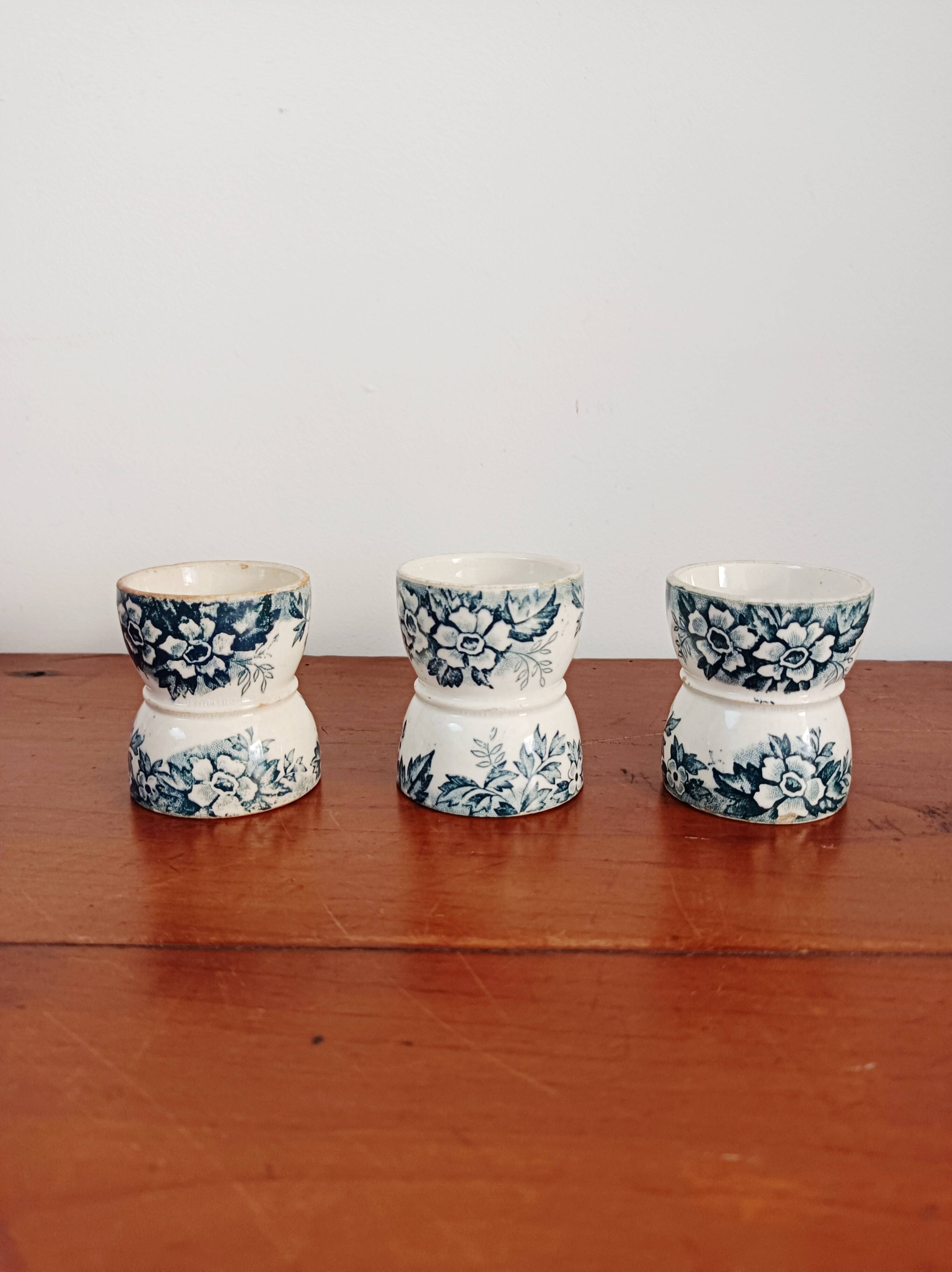 Lot de 3 coquetiers Marie Louise, St-amand