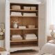 Re-enchanted Art Deco wardrobe in beige.