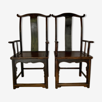 Pair of Chinese armchairs