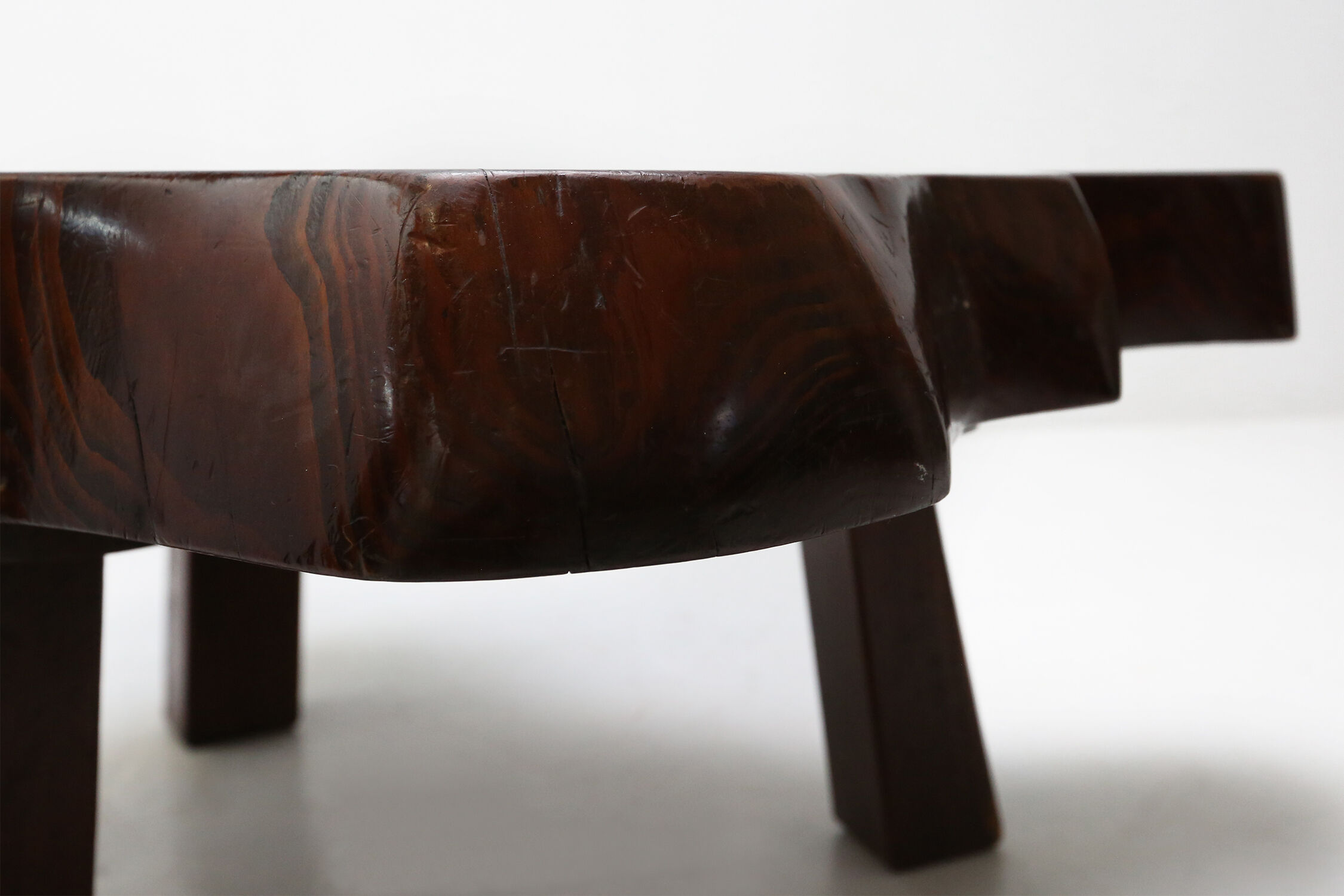 Solid tree trunk coffee table ca.1950