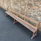 Solid oak church pew