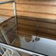 Mid-century glass and chrome table