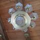 Art Deco lustre 1930 bronze pressed moulded glass