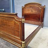 Napoleon bed in mahogany and gilded brass, Empire style