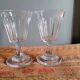 2 wine glasses - cut crystal - Baccarat around 1850