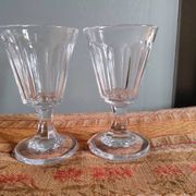 2 verres à vin - cristal taillé - Baccarat vers 1850