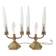 Pair of vintage candlestick lamps from the 1950s.