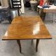 Lacquered oak table - rotating and foldable top