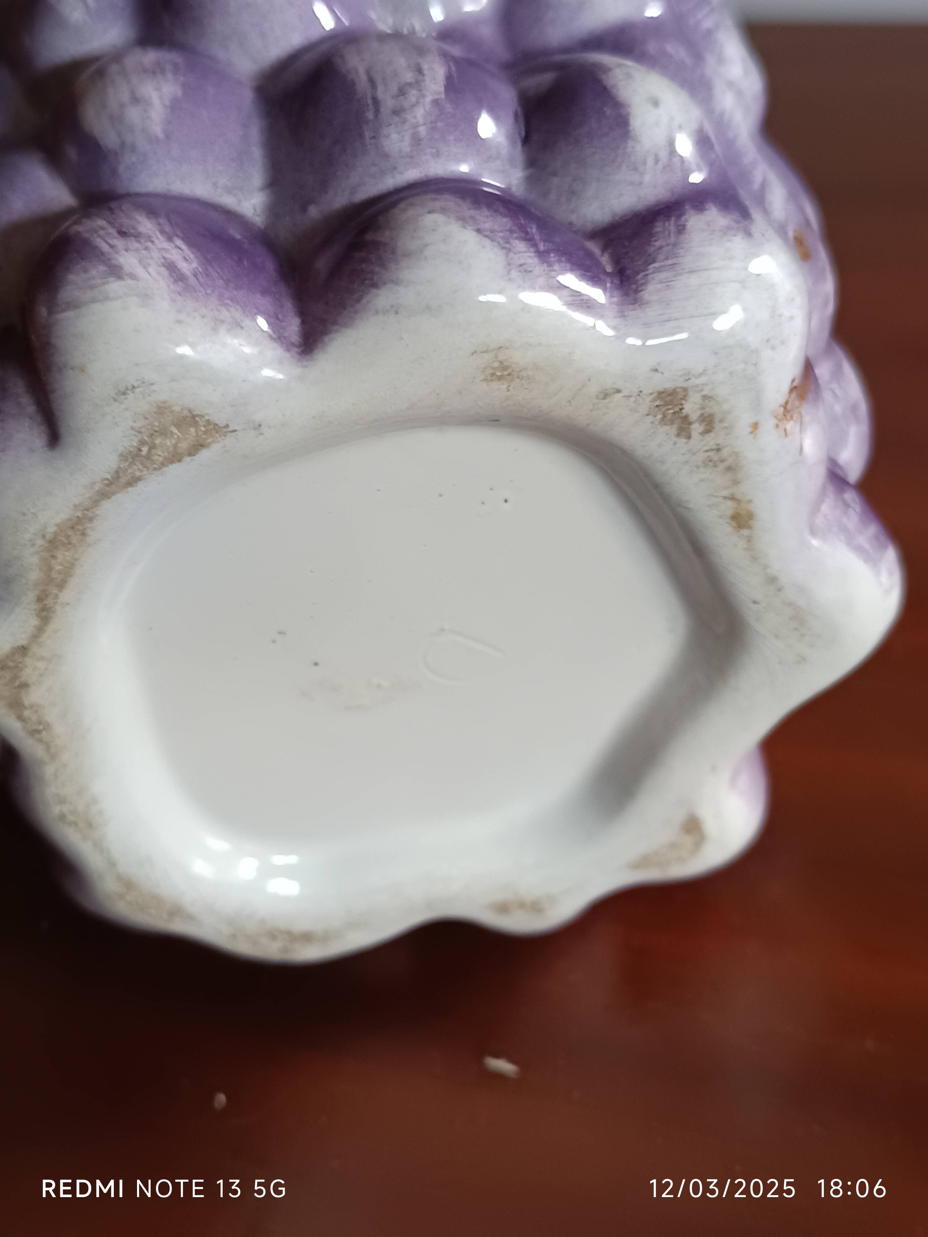 Antique grape-shaped slip pitcher