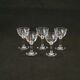 5 Old Small Liqueur Glasses In Engraved Baccarat Crystal