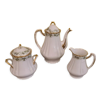 Ancien service à thé en porcelaine française par S & S Limoges, années 1900