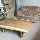 Solid oak coffee table – unique handcrafted piece (Ventura)