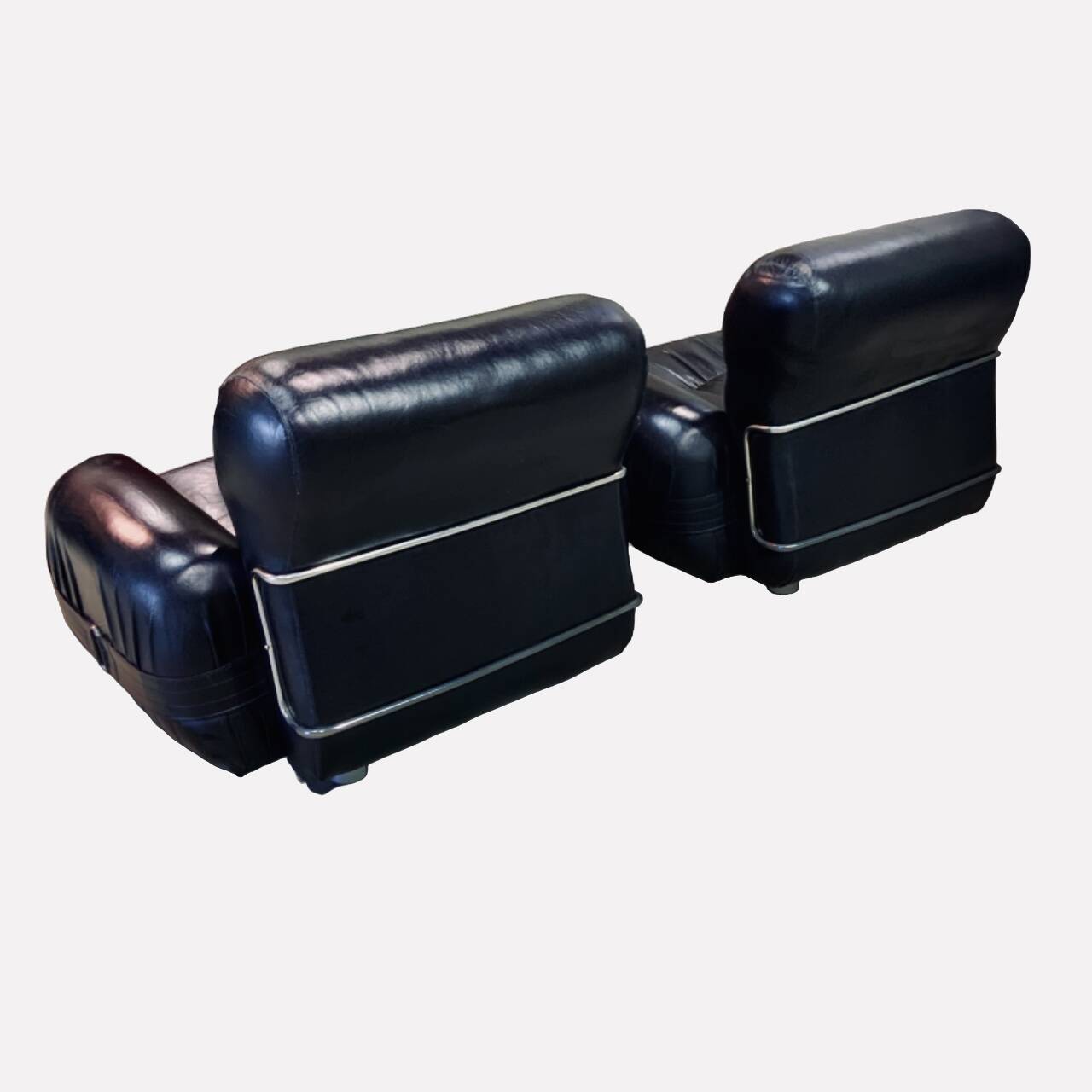 3 Room Living Room, Italy 1970/80 Black “adriano Piazessi”