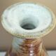Glazed ceramic drop vase, signed Michel Argans, leaf decoration