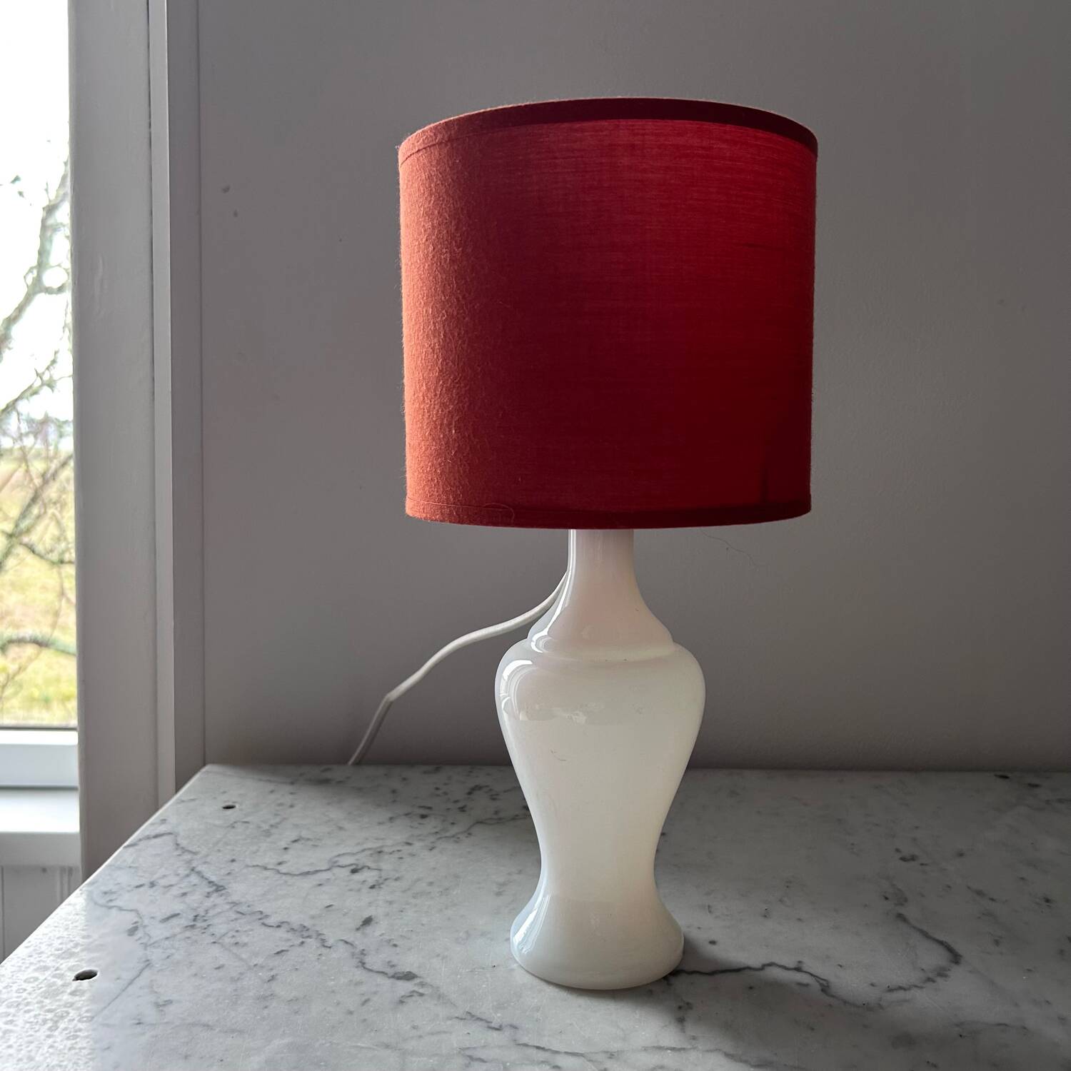 White opaline lamp