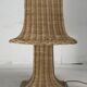 Lampe de table champignon "Pagode" en osier et rotin, Pays-Bas 1980