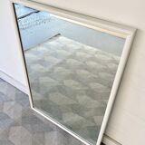 Vintage 1980s Wall Mirror with White Frame
