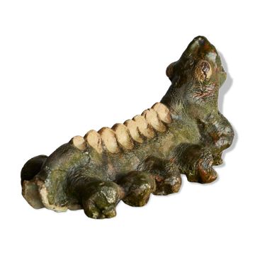 Pottery in the style of Etie Van Rees, fantastical creature mid-20th century.