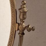 Old table mirror type psyche in silver brass mercury ice cream 38x57cm