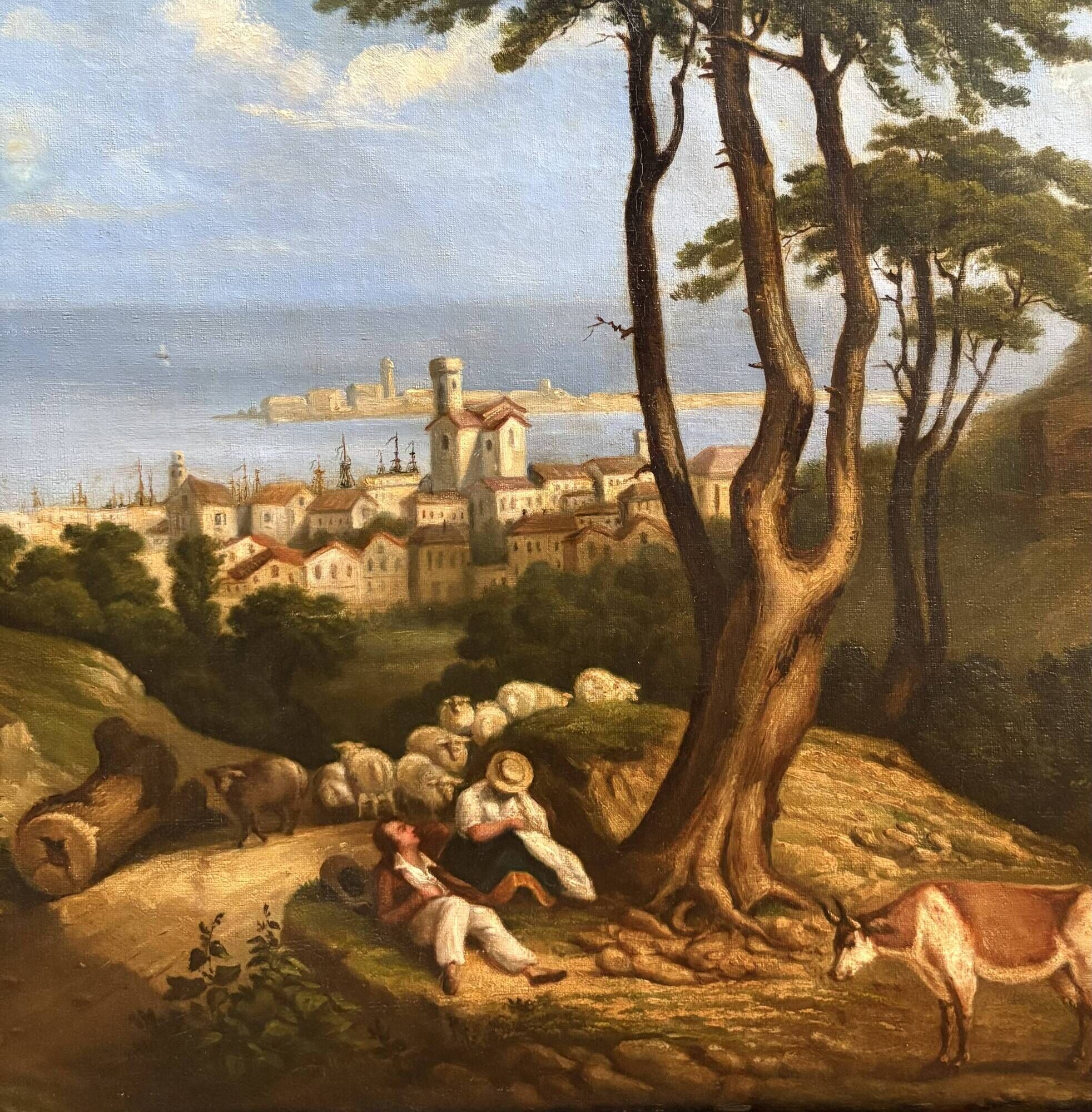 French School of the 19th century - Mediterranean Landscape, view of Sète
