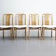 Chaises de salle à manger vintage avec nouveau revêtement en Boucle.
