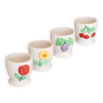 Vintage egg cups Afibel flowers and fruits