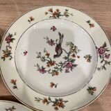 Set of 8 flat plates in Limoges porcelain