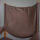 Ensemble de 3 fauteuils lounge danois modernes en chêne et cuir avec repose-pieds, conçus par Kristian Vedel pour Søren Wiladsen, années 1960.