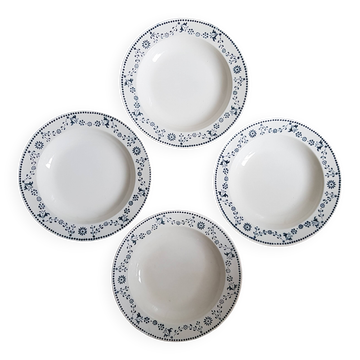 Lot de 4 assiettes creuses badonviller