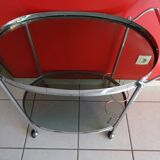 70s design chrome bar trolley
