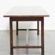 Antique English pine dining table for 6-8 people with oak base