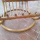 Round bamboo and glass table