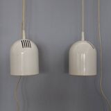 White Ceiling Lights, 1970s, Set of 2