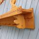 Antique carved wooden wall shelf