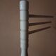 Bath towel rack in white wood, three bars.