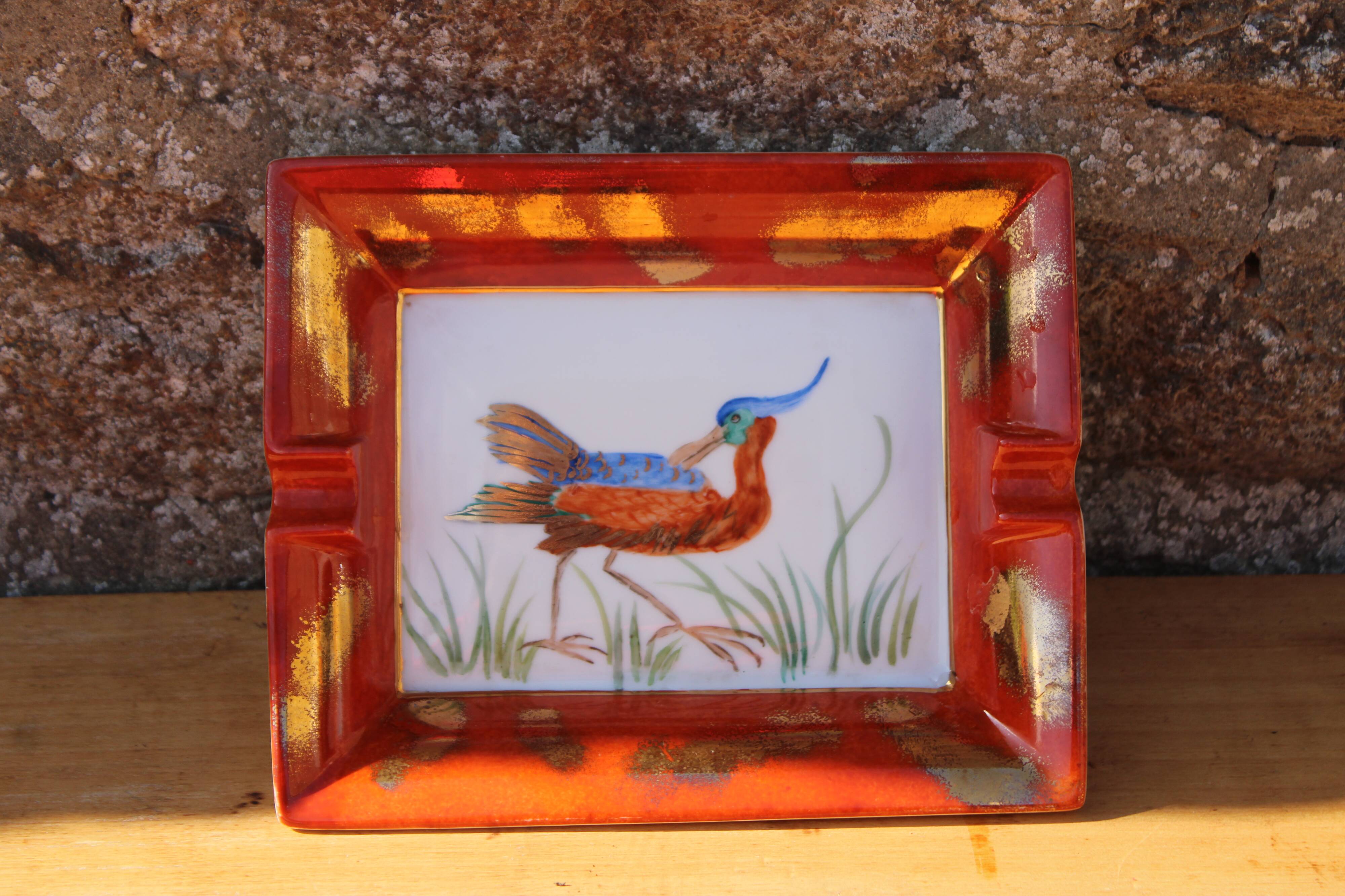 Cendrier / vide-poche Limoges peint à la main – Harambure Réillé