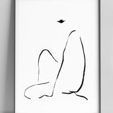 Woman wrapped in a blanket - 30x42cm