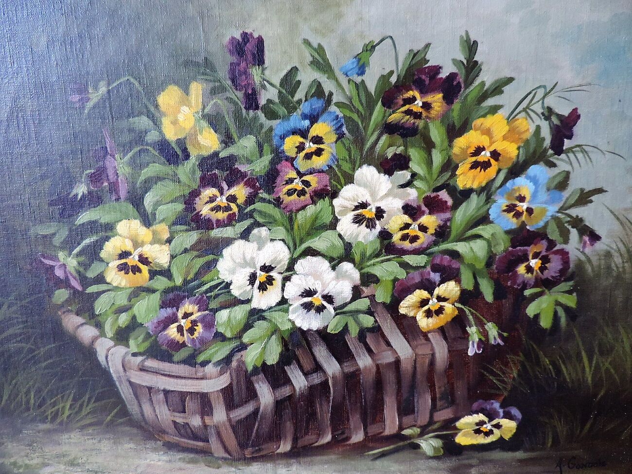 Table XIX th century: /S/ T Nature dead to the flowers sign A Gondois.