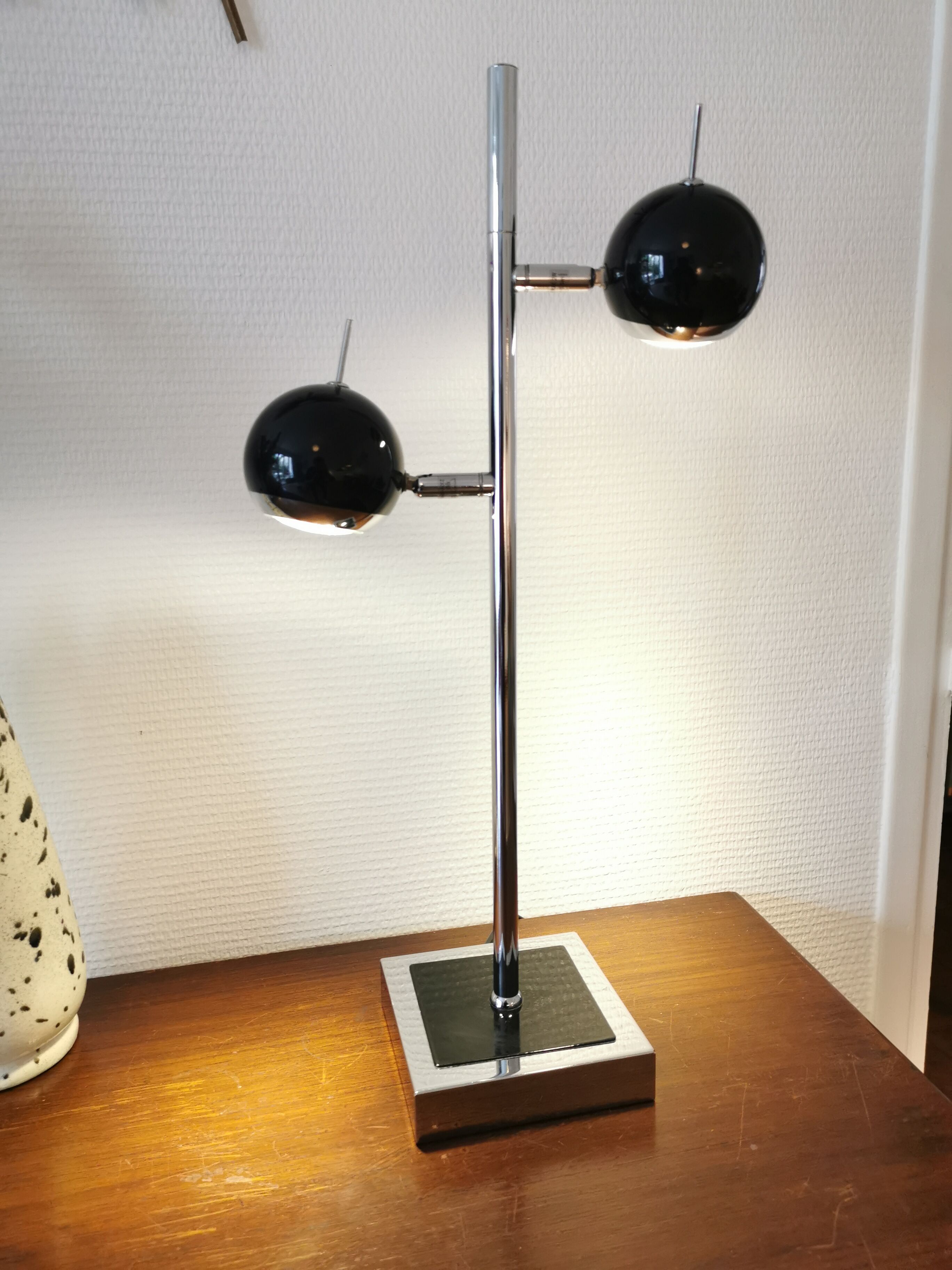 Vintage eyeball lamp Seylumière Hary