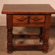 pair of Spanish walnut bedside tables